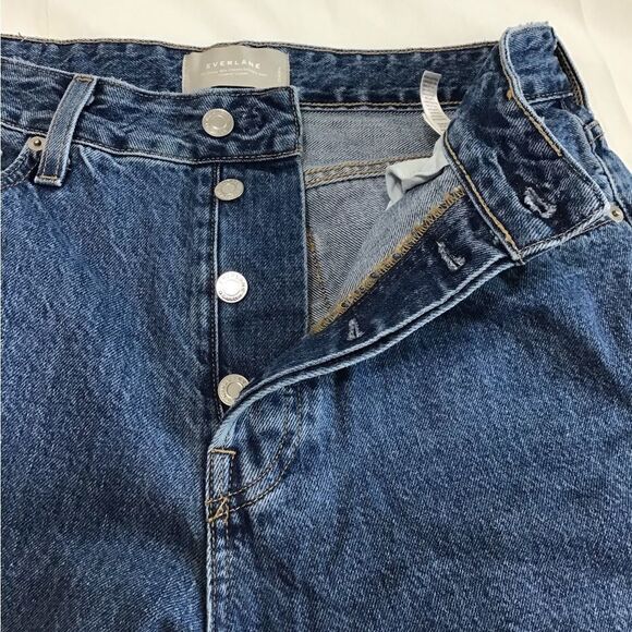 Everlane Dark Wash The Curvy 90s Cheeky Straight Cropped Jeans Size 31 - Picture 4 of 10